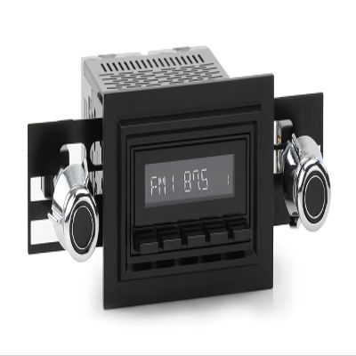 RetroSound RetroRadio AM FM Stereo 55P-75P Black Compatible with 1972-76 Lincoln Continental Mark IV