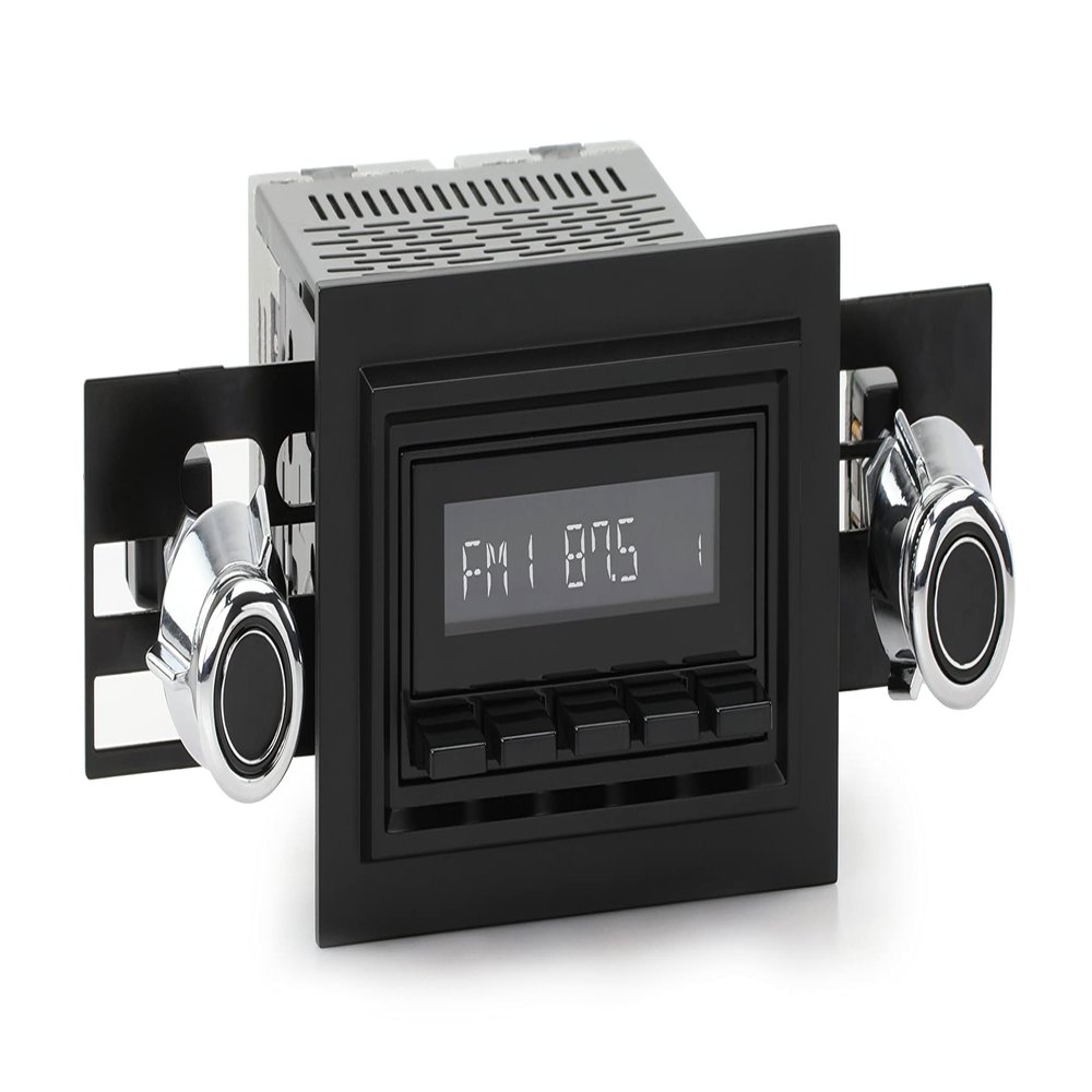 RetroSound RetroRadio AM FM Stereo 55P-75P Black Compatible with 1972-76 Lincoln Continental Mark IV