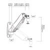 Projector Tripod Stand Projector Mount Wall Mount Bracket Holder with Adjustable Height and Extendable Arms Mount for Home and Office Projector Projector Stand view 2