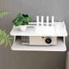 HIHELO Projector Tripod Stand Projector Mount Stand Floating Shelves Wall Storage Shelves for Office Home Length 18.9 Inch Wood Plastic Board Projector Stand view 4