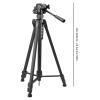 HIHELO Projector Tripod Stand Projector Mount Stand Adjustable Travel Video Tripod 360Swivel Ball Head Lightweight Camera Mount Tripod Stand with Carry Bag Projector Stand view 2