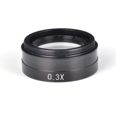 RADHAX Microscope Kit 0.5X / 2.0X / 0.3X Objective Glass Lens for XDC-10A 180X 300X Lens Industry Video Microscope Camera Microscope Lens Adapters (Color : 0.3X)