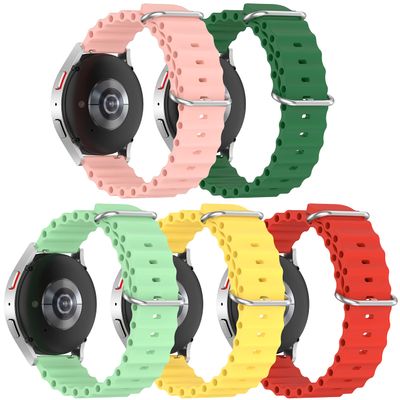 FitTurn Ocean Watch Bands Compatible with Hero Band III Donerton, Popglory, CanMixs P22 & Motast Mugu Chalyh P36A P36B, AGPTEK LW31 Smart watch- Adjustable Soft Stretchy Silicone Sports Strap Women Men Replacement Wristband Accessories (5Pack-2)