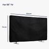 kwmobile Dust Cover for 55" TV - Linen TV Display Protector for TVs - Protect Your TV Screen - Black view 2
