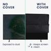kwmobile Dust Cover for 55" TV - Linen TV Display Protector for TVs - Protect Your TV Screen - Black view 4