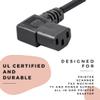 DIGITMON 6FT Premium 3Prong Right Angled AC Power Cable Cable Compatible with for DELL 7040 Desktop Computer PC view 3