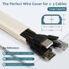 Cable Hider Raceway Kit, Wire Hiders for TV on Wall 68in(4X L17in), Paintable Cord Cover Channel, Cord Hider for Wall Mounted TV in Home Office, W0.95in X H0.47in, Beige view 2