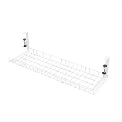 4 Pcs No Drill to Desk Cable Management Tray, Cable Racks Under Desk Cable Organizer, for Managing Cables and Power Strips (White, 73cm)