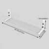 4 Pcs No Drill to Desk Cable Management Tray, Cable Racks Under Desk Cable Organizer, for Managing Cables and Power Strips (White, 73cm) view 2