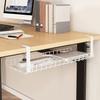 4 Pcs No Drill to Desk Cable Management Tray, Cable Racks Under Desk Cable Organizer, for Managing Cables and Power Strips (White, 73cm) view 4
