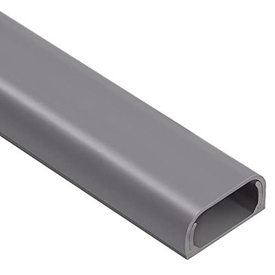 Cable Hider Raceway Kit, Wire Hiders for TV on Wall 68in(4X L17in), Paintable Cord Cover Channel, Cord Hider for Wall Mounted TV in Home Office, W0.95in X H0.47in, Grey