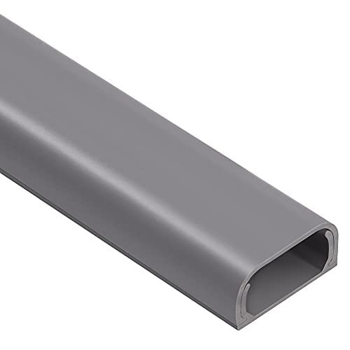 Cable Hider Raceway Kit, Wire Hiders for TV on Wall 68in(4X L17in), Paintable Cord Cover Channel, Cord Hider for Wall Mounted TV in Home Office, W0.95in X H0.47in, Grey