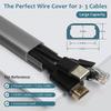 Cable Hider Raceway Kit, Wire Hiders for TV on Wall 68in(4X L17in), Paintable Cord Cover Channel, Cord Hider for Wall Mounted TV in Home Office, W0.95in X H0.47in, Grey view 2