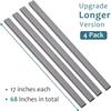 Cable Hider Raceway Kit, Wire Hiders for TV on Wall 68in(4X L17in), Paintable Cord Cover Channel, Cord Hider for Wall Mounted TV in Home Office, W0.95in X H0.47in, Grey view 3