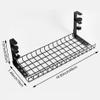 4 Pcs No Drill to Desk Cable Management Tray, Cable Racks Under Desk Cable Organizer, for Managing Cables and Power Strips (Black, 48cm) view 2