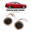 Bewinner 2pcs Car Stereo Speaker Tweeter, 25mm 150W Rose Gold Metal Aluminum 2 Way System Micro Dome Car Tweeters for Automobile Audio Speakers view 2