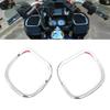 FSFY Motorcycle Tri-Line Speaker Grills Cover Front Fairing Speaker Cover Plastic (Chrome) 1pair Fit for Harley DAVIDSON road glide touring 2015 2016 2017 2018 view 3