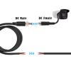 GINTOOYUN Anti-Dropout DC Power Pigtail Cable 16AWG with Nut DC5.5mmx2.1mm Male Plug to Open Bare Wire Power Cord for Outdoor Security Camera, CCTV, DVR, etc(3.28 FT) view 2