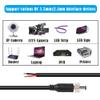 GINTOOYUN Anti-Dropout DC Power Pigtail Cable 16AWG with Nut DC5.5mmx2.1mm Male Plug to Open Bare Wire Power Cord for Outdoor Security Camera, CCTV, DVR, etc(3.28 FT) view 3