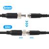 GINTOOYUN Anti-Dropout DC Power Pigtail Cable 16AWG with Nut DC5.5mmx2.1mm Male Plug to Open Bare Wire Power Cord for Outdoor Security Camera, CCTV, DVR, etc(3.28 FT) view 4