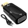 AIYEEN HDMI to VGA Adapter, 1080p HDMI Male to VGA Female Adapter with 3.5mm Audio Jack Cable Compatible with Monitor, Laptop,Computer, Projector, HDTV, Chromebook and More (Black) view 1