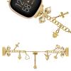 Bling Diamond Wristband Compatible with Fitbit Versa 4/Sense 2 Bracelet for Women,Dressy Metal Wristbands Strap Accessories Bling Rhinestone Watch Band for Fitbit Versa 4 Band (Gold) view 2