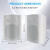 Herdio 5.25 Inch 600W Outdoor Bluetooth Speakers Waterproof Wired Wall Mount Weatherproof Loudspeaker System for Indoor- Outdoor Garden Poolside Patio Garage Home(4 Speakers,White) view 2
