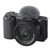 Sony ZV-E10 Mirrorless Camera with 16-50mm Lens, Black Bundle with PC Photo & Video Editing Software Suite, 32GB SD Memory Card, Shoulder Bag, 40.5mm Filter Kit view 2