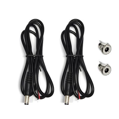 2PCS DC Power Pigtails Cable,3FT DC 5.5mm x 2.5mm Male Plug DC099 Female Socket to Bare Wire Open End Power Wire Supply Repair Cable 20 AWG Maximum Current 5A for CCTV Security Camera Etc