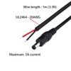 2PCS DC Power Pigtails Cable,3FT DC 5.5mm x 2.5mm Male Plug DC099 Female Socket to Bare Wire Open End Power Wire Supply Repair Cable 20 AWG Maximum Current 5A for CCTV Security Camera Etc view 3