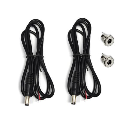 2PCS DC Power Pigtails Cable,3FT DC 5.5mm x 2.1mm Male Plug DC099 Female Socket to Bare Wire Open End Power Wire Supply Repair Cable,20 AWG Maximum Current 5A for CCTV Security Camera Etc