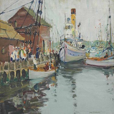 Jane Peterson : The Harbor : Archival Quality Art Print