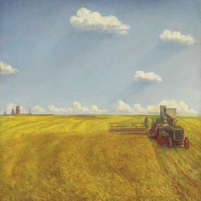 John Steuart Curry : Threshing : Archival Quality Art Print