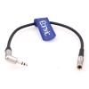 Eonvic Timecode Cable for Canon R5C Tentacle Sync DIN1.0/2.3 to 3.5 mm TRS Right Angle view 1