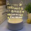 Note Board Creative Led Night Light USB Message Board Holiday Light with Pen Gift for Children Girlfriend Decoration Night Lamp (D) view 1