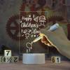 Note Board Creative Led Night Light USB Message Board Holiday Light with Pen Gift for Children Girlfriend Decoration Night Lamp (D) view 2