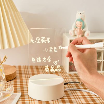 Note Board Creative LED Night Light USB Message Board Holiday Light with Pen Gift for Children Girlfriend Decoration Night Lamp