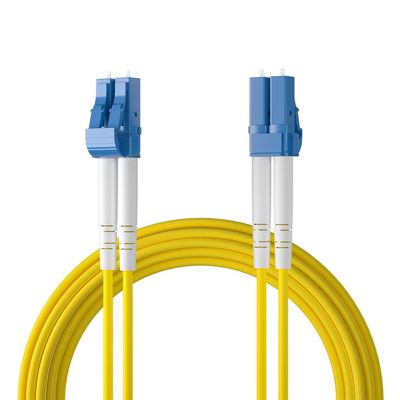 10Gtek Fiber Patch Cable - LC to LC OS2 10Gb/Gigabit Singlemode Jumper Duplex 9/125 LSZH Fiber Optic Cord for SMF SFP Transceiver, Yellow, 2.5-Meter(8.2-ft)