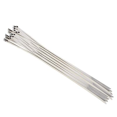 Hegebeck Stainless Steel Cable Tie, 15.75" x 0.18" Stainless Steel Self-Locking Zip Ties, 330 Stainless Steel Multi-purpose Tie for Metal Exhaust,50Pcs