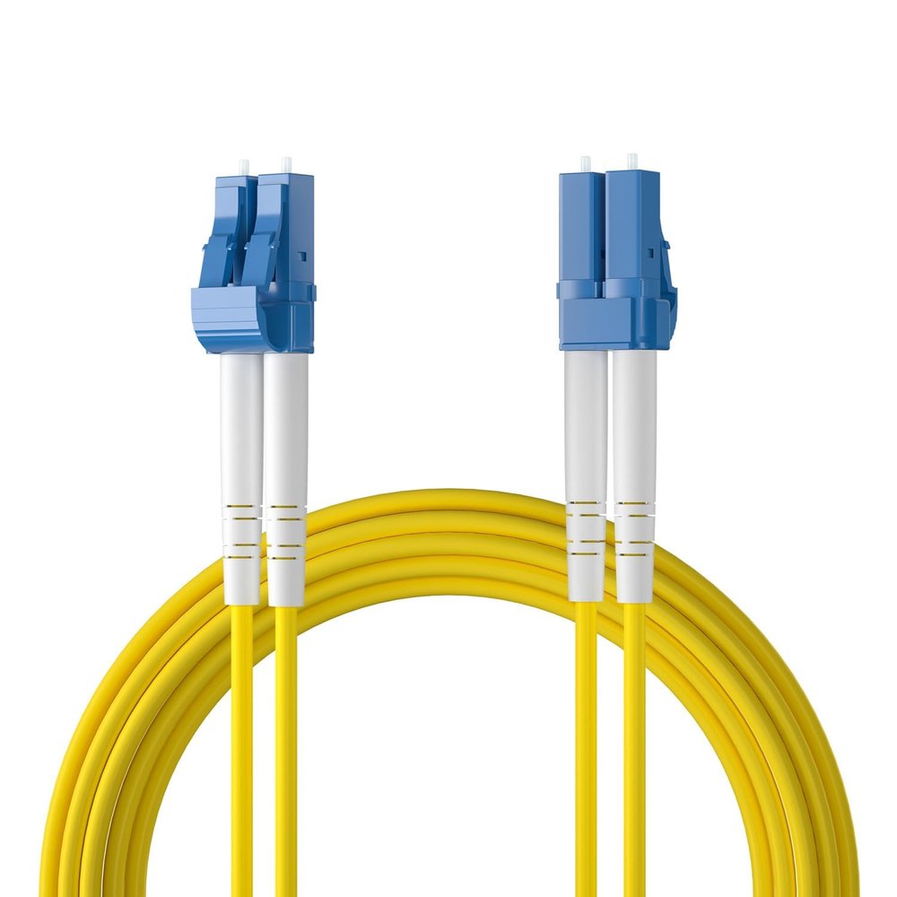 10Gtek Fiber Patch Cable - LC to LC OS2 10Gb/Gigabit Singlemode Jumper Duplex 9/125 LSZH Fiber Optic Cord for SMF SFP Transceiver, Yellow, 1.5-Meter(4.9-ft)