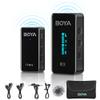 BOYA Wireless Lavalier Microphone System, BY-XM6-S1 Mini Ultra-Compact Wireless Lapel with LCD Screen for DSLR Camera Camcorder Smartphones Tablets Computer for Vlog YouTube Interview view 1