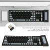 103 Keys Foldable Silicone Keyboard, Portable Soft Touch Flexible Keyboard Roll Up Keyboard with USB Receiver, Silent Typing Keyboard for PC Laptop (Black) view 2