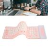 103 Keys Foldable Silicone Keyboard, Portable Soft Touch Flexible Keyboard Roll Up Keyboard with USB Receiver, Silent Typing Waterproof Keyboard for PC Laptop (Dark Gray) view 4