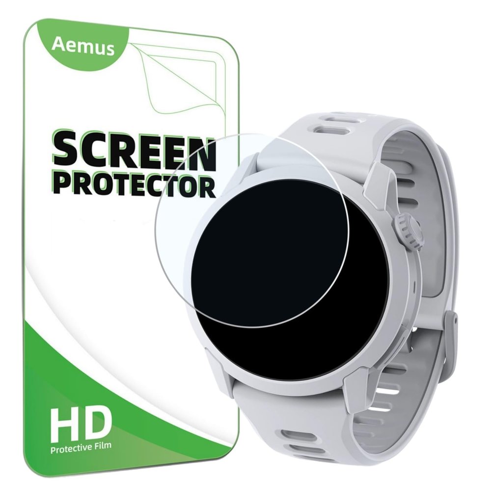 Aemus Compatible for COROS PACE 4 Sport Watch Screen Protector (3 Pack) For Pace 3 / Apex2 Pro Tempered Glass Film HD Anti-Scratch