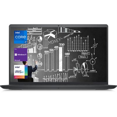 Dell Business Inspiron 3520 15.6" Laptop, Intel Core i7-1255U Processor, 64GB RAM, 1TB SSD, Webcam, HDMI, SD-Card Slot, Wi-Fi 6, Windows 11 Pro, Black