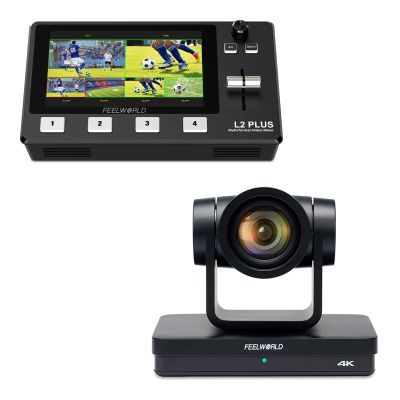 FEELWORLD L2 PLUS Video Switcher and UHD4K12X PTZ Camera Bundle