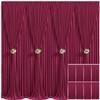 8 Panels Burgundy Backdrop Curtain for Wedding Parties Wrinkle Free Maroon Photo Curtains Backdrop Drapes Fabric Decoration for Birthday Bridal Shower Ceremony 40ft(W) x 10ft(H) view 1