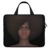 African American Pretty Girl Laptop Bag Durable Computer Case Briefcase Handbag with Handle for Work Business Office 12inch view 1