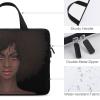 African American Pretty Girl Laptop Bag Durable Computer Case Briefcase Handbag with Handle for Work Business Office 12inch view 3