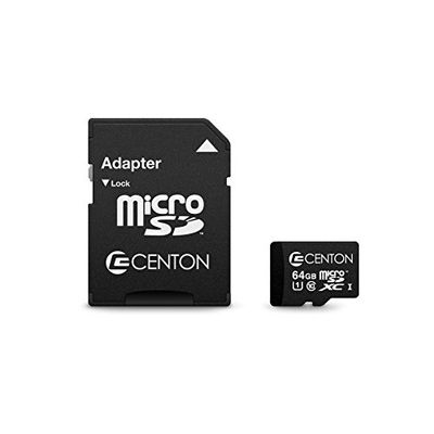 Centon MicroSD UHS-I / A1 / V10 / U1 / Class 10 Flash Memory Card 64GB x 1, (S1-MSDXU1-64GTAA)
